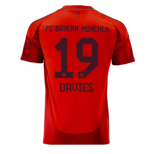 Fotbalové Dres Bayern Munich Alphonso Davies #19 Domácí 2024-25 Krátký Rukáv